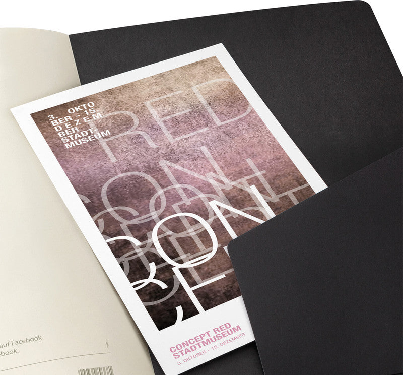 Sigel Notizheft, 93 × 140 mm, kariert, Fadenheftung, Softcover, 64 Seiten, 80 g/m² – schwarz