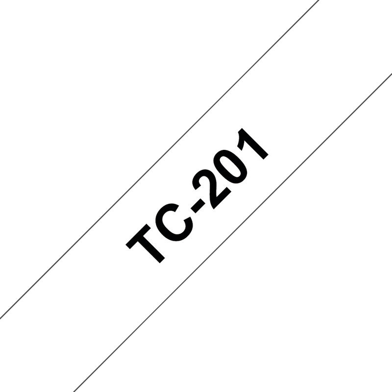 Brother Schriftband – 12 mm × 7,7 m, weiss, schwarz