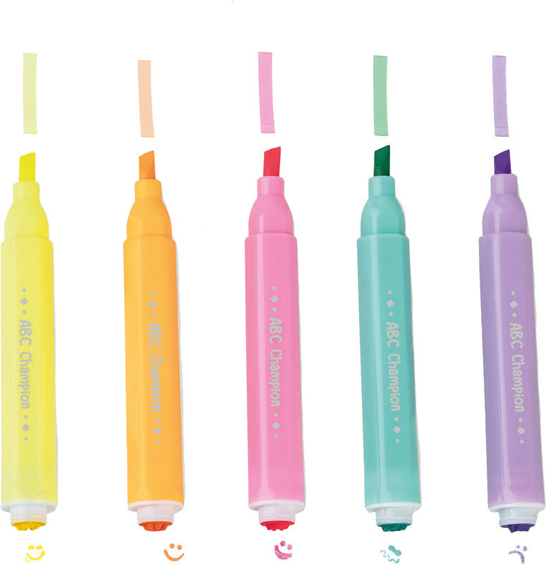 Trendhaus Textmarker Set 5 Farben – Keilspitze, 4 mm