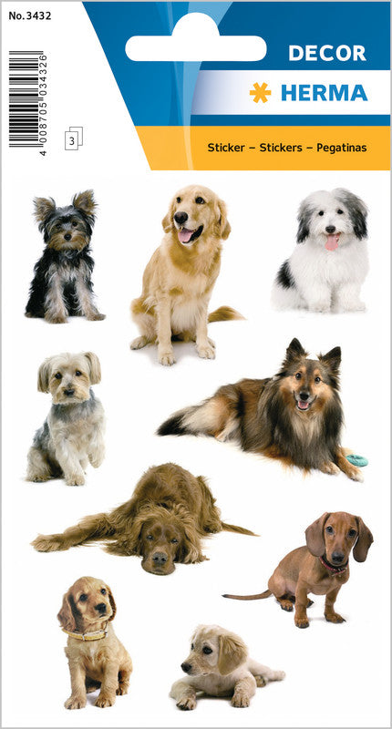 HERMA Schmucketiketten Decor Tiere – 84 × 120 mm – sortiert – 3 Blatt