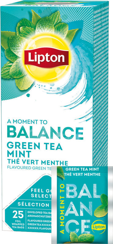 Lipton Minze – Teebeutel, Grüntee – 25 Beutel