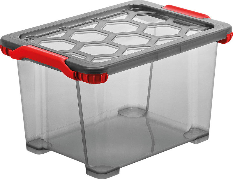 Rotho Aufbewahrungsbox Evo Total Protection – Kunststoff, Anthrazit, 39,3 × 23 × 28,3 cm