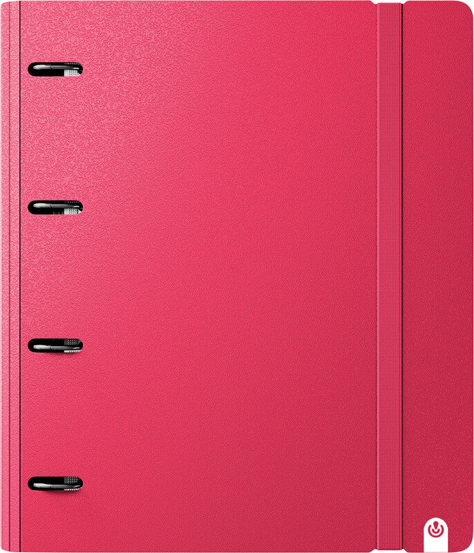 Carchivo Zeigebuch – A4 Hochformat – 4-Ring-Mechanik, Ø 35 mm, Rücken 40 mm – Rot, Kunststoff, mit Raumsparösen
