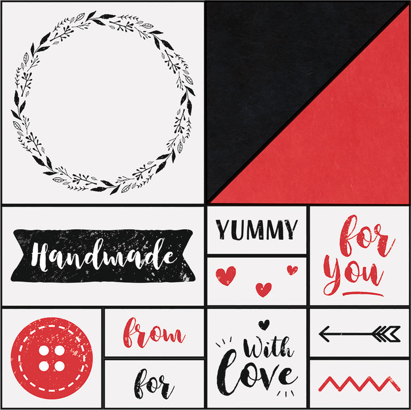 Folia Motivstempel-Set – 13 Teile, Kissen sortiert
