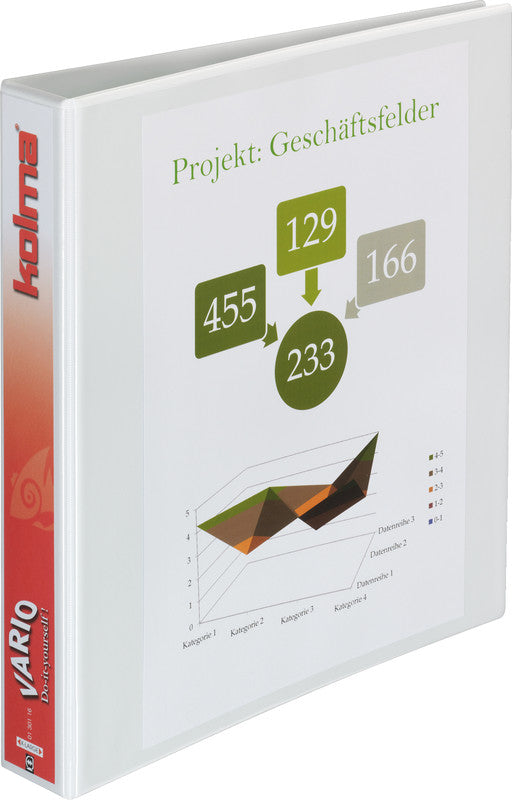 Kolma Sichtbuch Vario X-Large – A4, mit Fronttasche, Weiss, Kunststoff