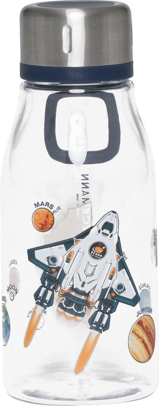 Beckmann Trinkflasche Classic – 4 dl – Kunststoff, Schraubverschluss, auslaufsicher – Space Mission
