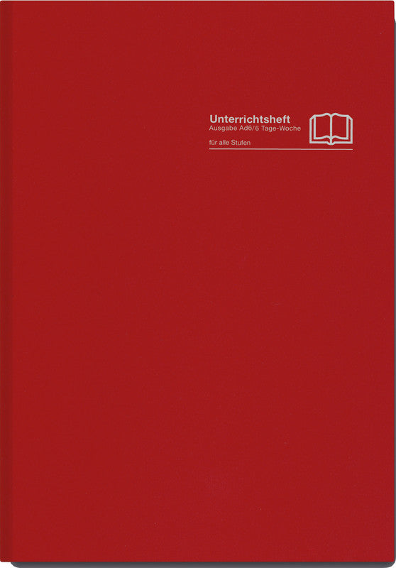 Verlag für unterrichtsm. Übungsheft, A4, Fadenheftung, Karton, 128 Seiten, perforiert, 100 g/m² – Rot