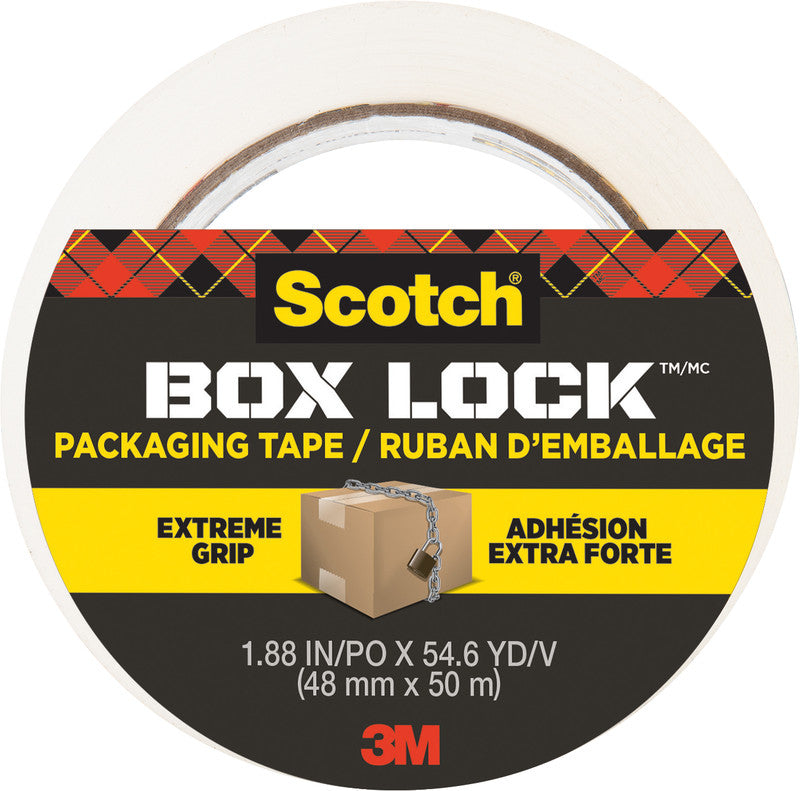 Scotch Vinylband Box Lock Extreme Grip 3950 – 48 mm × 50 m, transparent, extra stark