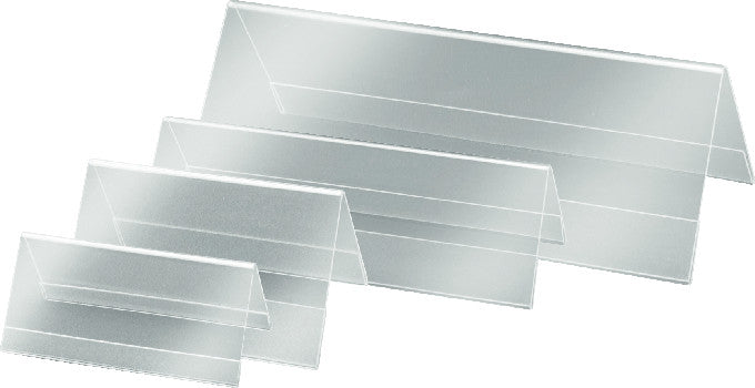 Sigel Tischaufsteller – 190 × 60 mm, transparent, Kunststoff, 5er-Pack