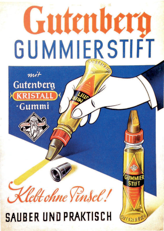 Noname GUTENBERG Klebestift – Stift, permanent, transparent, nachfüllbar, lösemittelfrei, 60 ml, für Papier