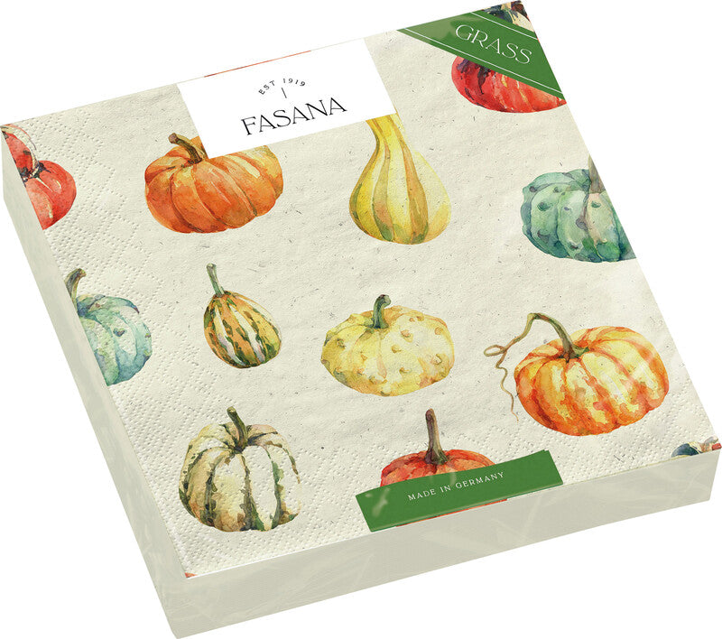Fasana Servietten Pumpkin Love – 33 × 33 cm – 2-lagig, Tissue – 20 Stk., FSC