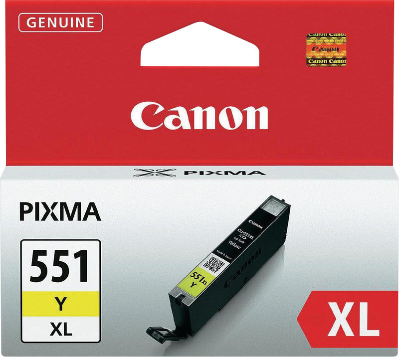 Canon Tintenpatrone CLI-551XL Y, Gelb, XL, 695 Seiten – für CLI-551XL