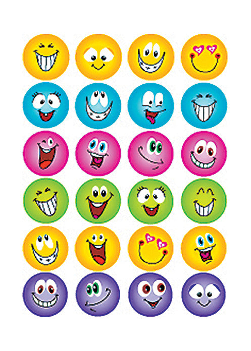 HERMA Schmucketiketten Smileys – 24 Stück – permanent – mehrfarbig