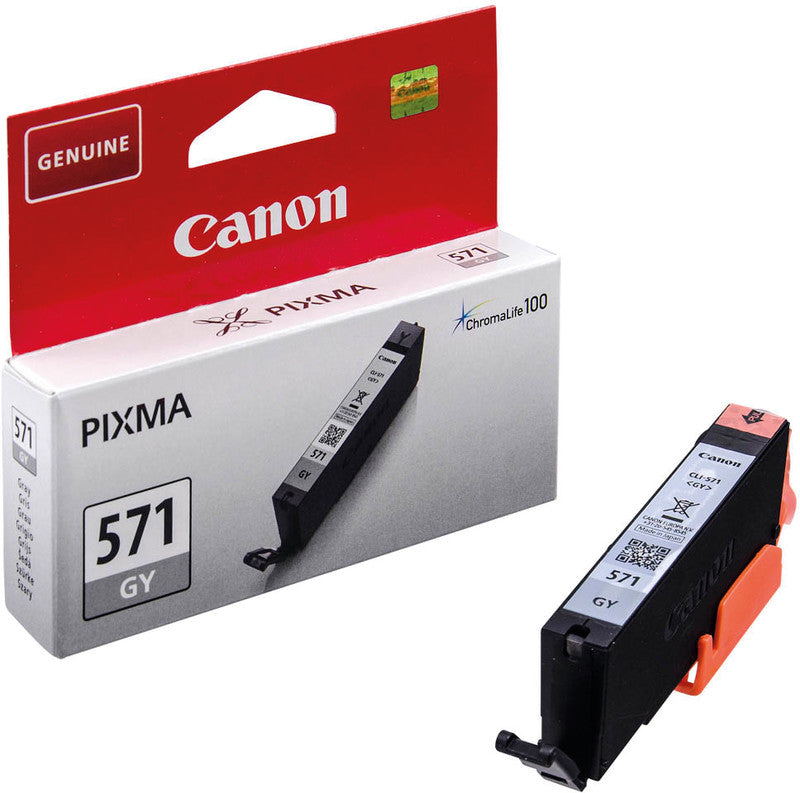 Canon Tintenpatrone CLI-571 GY, Grau, 125 Seiten – für Canon-Drucker