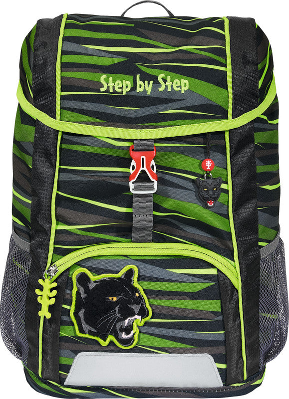 Step by Step KID – Kindergartenrucksack-Set 3-teilig – 13 l, rPET, Wild Cat Chiko