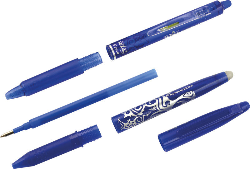 Pilot FriXion Rollerpatronen für Ball, Clicker, LX + 1 weitere – blau, 0,7 mm, löschbar, geruchsarm, 3 Stk.