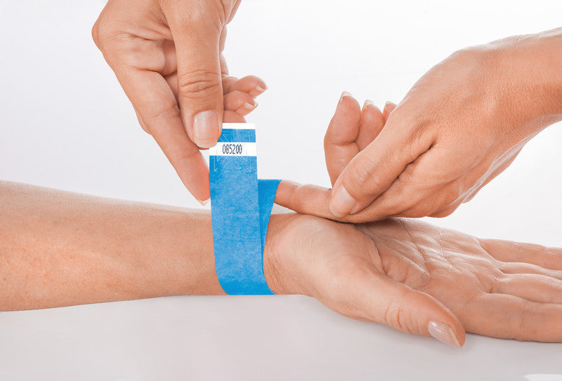 Sigel Event-Armband – 25 × 255 mm, Neonblau, Kunststoff, fortlaufend nummeriert – 120 Stk