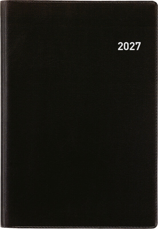 Biella Planer Istanbul Agenda – 1 Monat/2 Seiten, geheftet, 10,6 × 15,3 cm, 15 Monate Okt–Dez, schwarz, PEFC