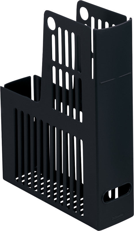 Esselte Stehsammler – A4 – Kunststoff – Schwarz – Griffloch – 72 × 235 × 310 mm