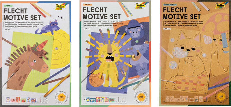 Folia Bastelset Flecht- und Webmotive – 206-teilig – A4