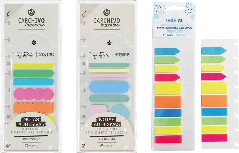 Carchivo Indexstreifen Ingeniox – sortiert (neon), 10-teilig, für Carchivo Ingeniox Spiralbuch
