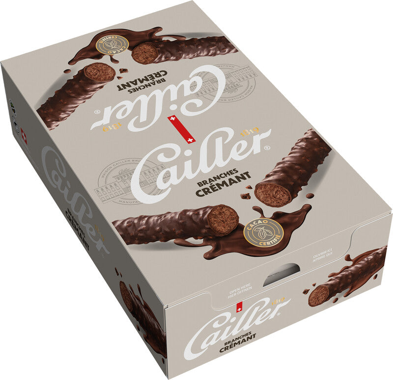 Cailler Branches Crémant Schokoladenriegel – Haselnuss, Dunkel, 44 × 46 g (2,024 kg)