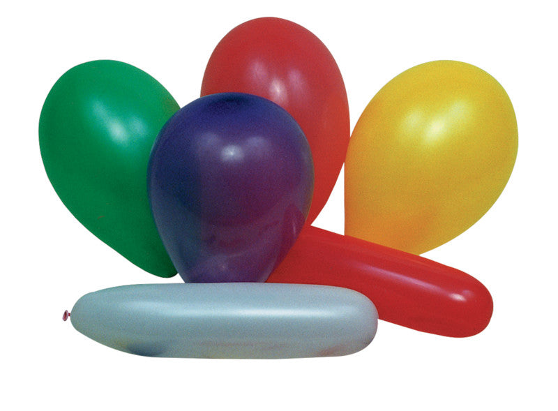 Party Ballone aus Kautschuk, sortiert, Umfang 280 mm und 750 mm, 25 Stück, mit Ventil
