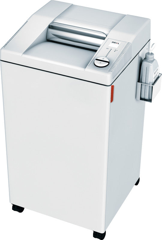 Ideal 2604/MC – Aktenvernichter, DIN P-6, Mikroschnitt 0,8 × 12 mm, 8 Blatt, 100 l, A4, mit automatischem Öler