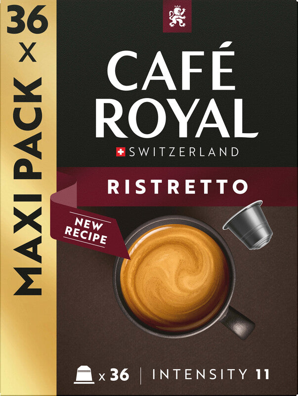 Café Royal Kaffeekapseln Ristretto – für Nespresso – Intensität 11 – 36 Kapseln