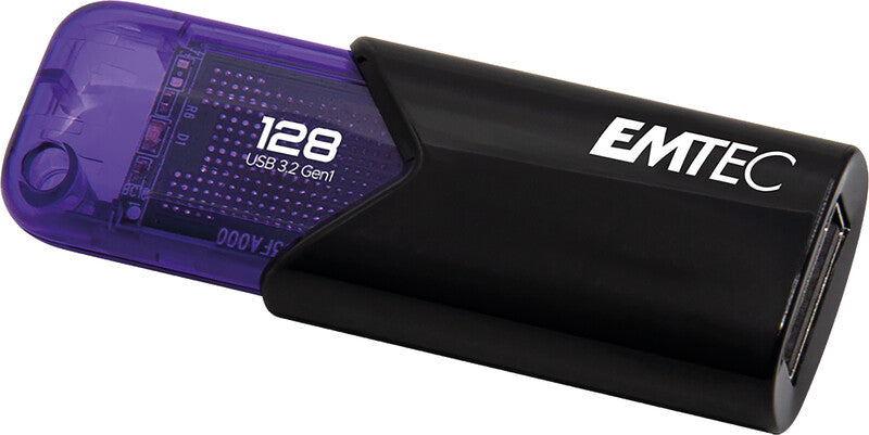 Emtec B110 Click Easy USB-Stick – 128 GB, USB 3.2, violett