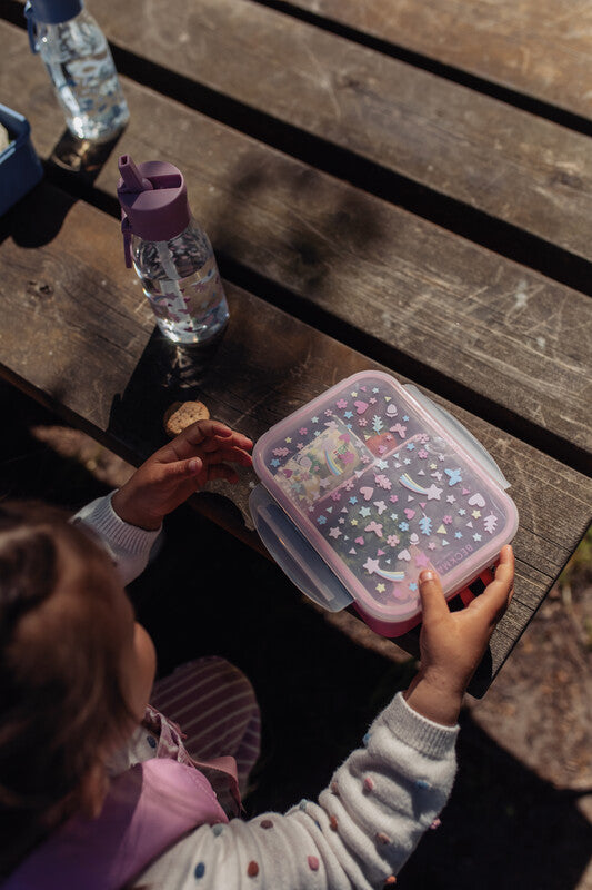 Beckmann Lunchbox – 1,7 l – auslaufsicher, mit Innenteiler – PP – pink – 18 × 14 × 7 cm