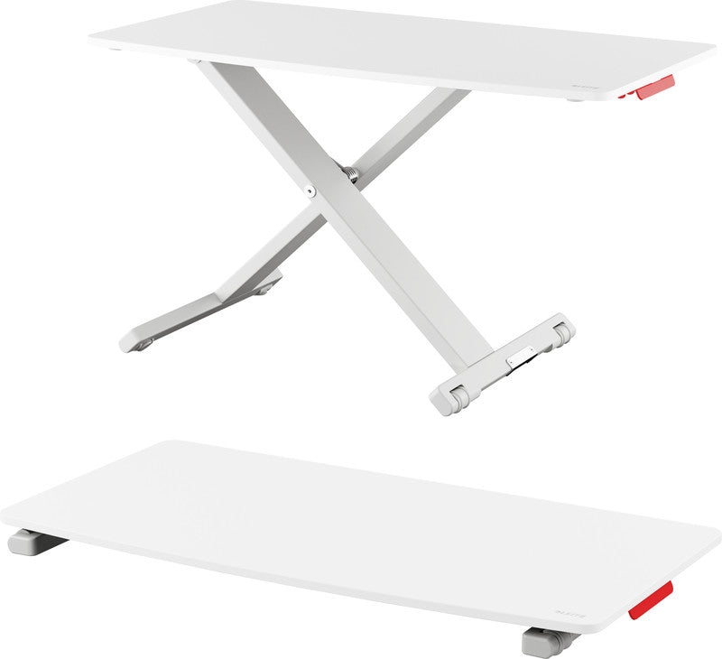Leitz Stehtisch – 35 × 70 × 4,8–31 cm – Grau – Höhenverstellbar