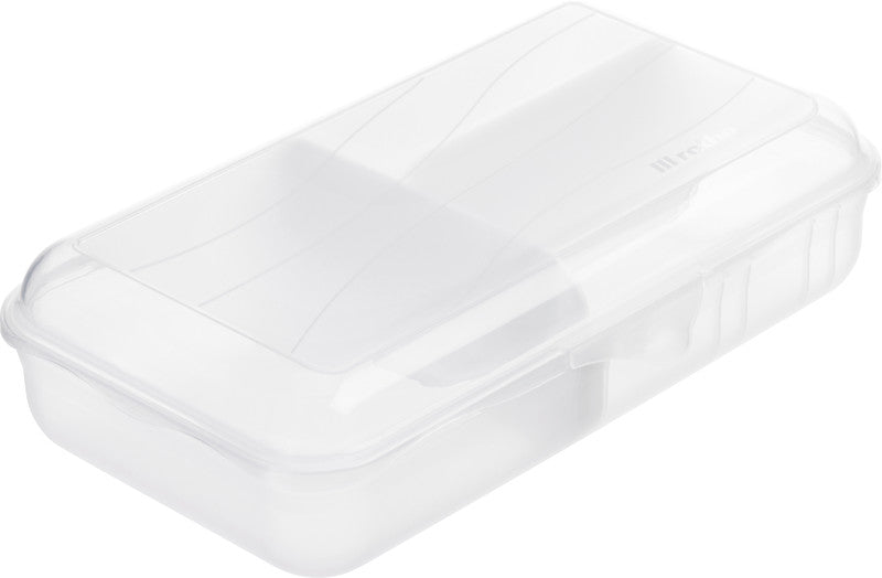 Rotho Lunchbox Fun – mit Innenteiler – Kunststoff – transparent – 24,5 × 6,5 × 14,5 cm