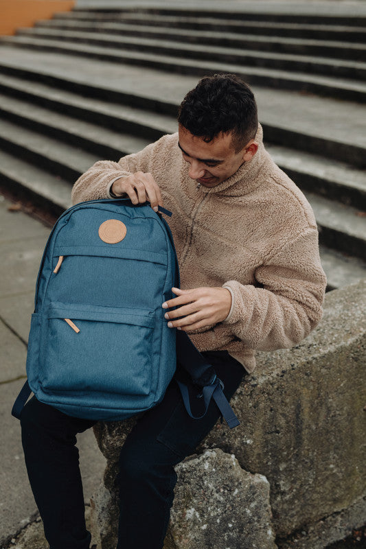 Beckmann Schulrucksack – Blau – 30,0 × 53,0 × 22,0 cm – Recycelter Bestandteil