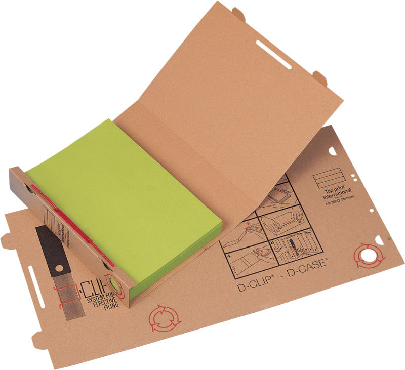 D-case Archivschachtel A4 – 310 × 320 × 60 mm, braun, Karton, mit Griffloch