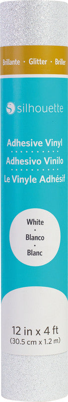 Silhouette Glitzer Vinylfolie – Weiss – 30,5 × 120 cm – für Silhouette Schneideplotter