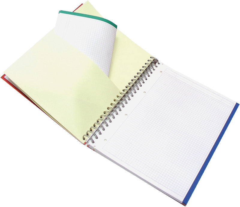 Clairefontaine Collegeblock, Spiralbindung, 120 Blatt, 4-fach gelocht, perforiert, 90 g/m² – sortiert