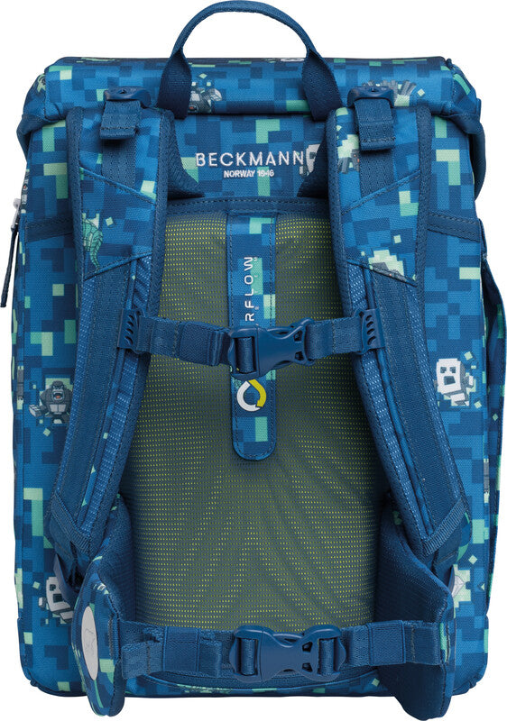 Beckmann Plus Air – Schulrucksack, Spider Escape, 20 l, 28×40,5×23 cm, mit Wendetasche