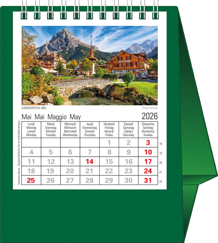Novos Pult-Bildsteller Minicolor Suisse 2026 – 11,5 × 14,5 cm