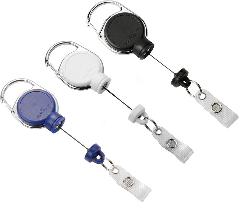 Durable Jojo Extra Strong Ausweishalter – blau, Metall, L 600 mm, Druckknopfschlaufe