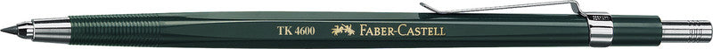Faber-Castell TK 4600 Fallminenstift – 2 mm, HB, mit Spitzer, Dunkelgrün