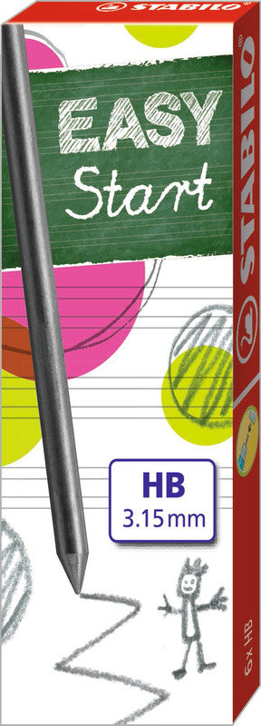 STABILO Bleistiftminen – Grau, 3,2 mm, HB, 6 Stk.