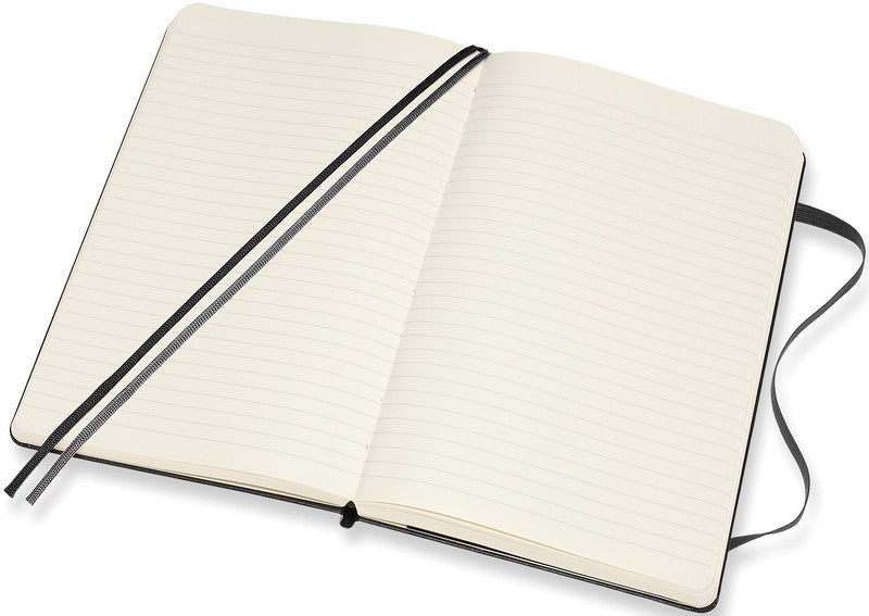 Moleskine Notizbuch Classic Collection, 130 × 210 mm, liniert, Leimbindung, Hardcover, 400 Seiten – schwarz