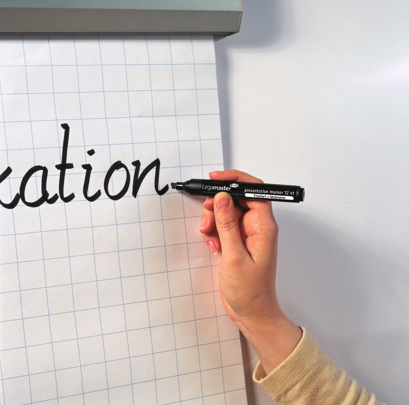 Legamaster TZ41 Flipchart-Marker – 1–5 mm, schwarz, 10 Stk., nachfüllbar – für Flipcharts/Papier