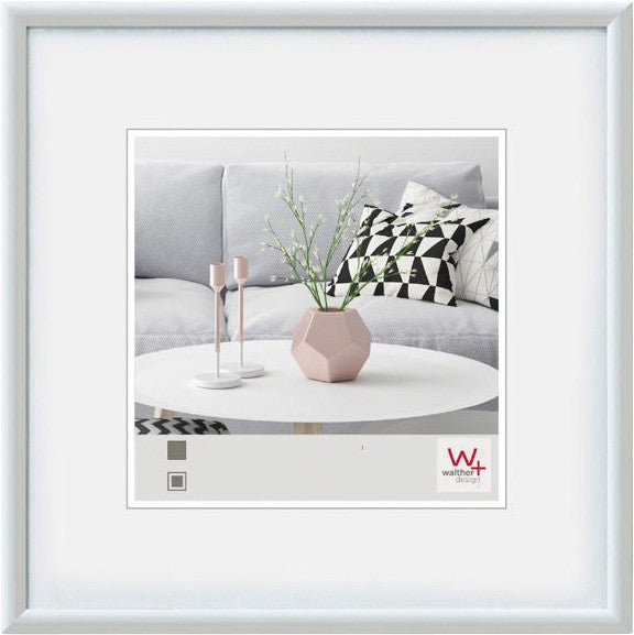 Walther Design Wechselrahmen Galeria, weiss, Kunststoff, 40 × 40 cm, mit Aufhänger – eco:plus