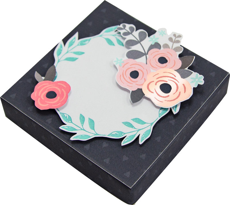 Folia Geschenkbox – Romantik – Bastelset – zum Basteln – 75 × 75 × 75 mm