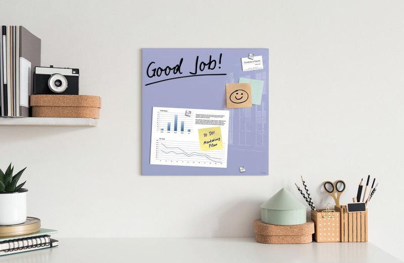 Sigel Whiteboard – 48 × 48 cm, Glas, magnetisch, Wandmontage, inkl. Magnete, Montagesatz