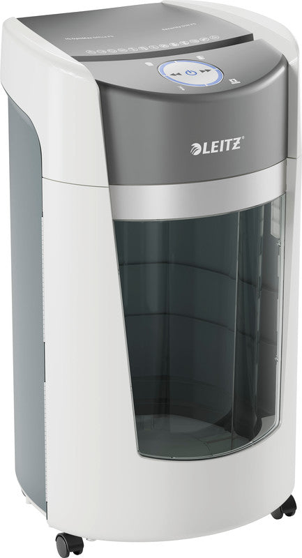 Leitz IQ OptiMax – Aktenvernichter, DIN P-5, Mikroschnitt 2 × 15 mm, 10 Blatt, 35 l, A4
