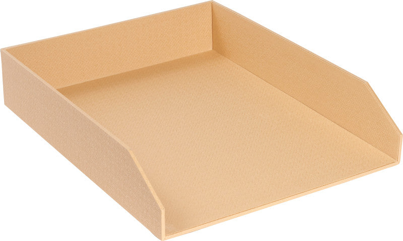 Exacompta Briefkorb – Karton, für A4+, stapelbar, glatt, beige, B 260 × H 130 × T 337 mm