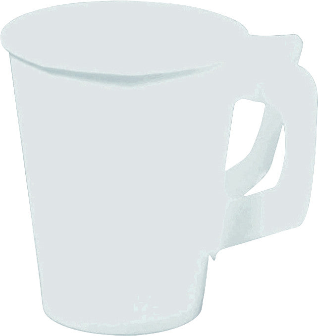 Noname Trinkbecher Karton, mit Henkel – 1,8 dl, Weiss, 80 Stück